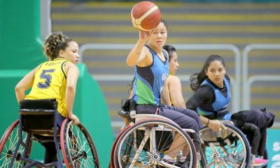 Brasil e Colômbia basquete em cadeira de rodas jogos parapan-americanos de Santiago-2023