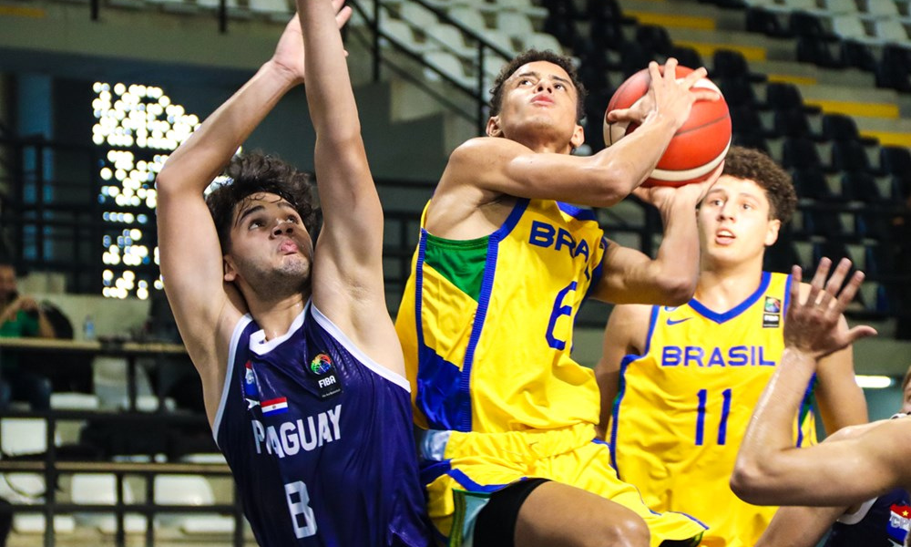 Brasil e Paraguai no Sul-Americano sub-17 de basquete masculino