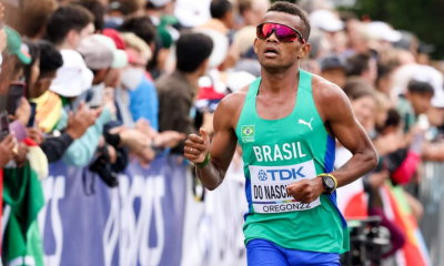 Daniel do Nascimento, o Danielzinho, correndo. Ele não competiu nos Jogos Pan-Americanos de Santiago-2023 porque pegou o ônibus em horário errado