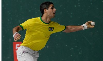 Filipe Otheguy, brasileiro semifinalista na pelota basca no Pan (Alexandre Loureiro/COB)