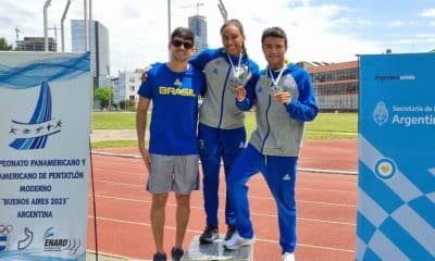 Equipe brasileira campeã no Pan-Sul-Americano Júnior de pentatlo moderno (Divulgação/CBPM)