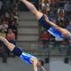 Brasileiros Rayan Dutra e Lucas Tobias, dupla brasileira que representa o país no sincronizado masculino no Mundial de ginástica de trampolim (Ricardo Bufolin/CBG)