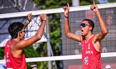 Brasileiros Pedro e Henrique, semifinalistas do Mundial Sub-21 (Divulgação/CBV)