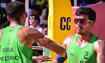 Brasileiros Pedro e Henrique, quarto colocados do Mundial Sub-21 (Divulgação/CBV)