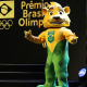 Ginga, mascote do Time Brasil, durante o Prêmio Brasil Olímpico