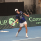João Fonseca em ação durante treino da Copa Davis; ele jogará no tênis universitário a partir do ano que vem