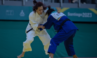 Lúcia Araújo em ação no judô do Parapan de Santiago-2023
