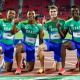 Revezamento 4x100m rasos do atletismo nos Jogos Pan-Americanos de Santiago-2023
