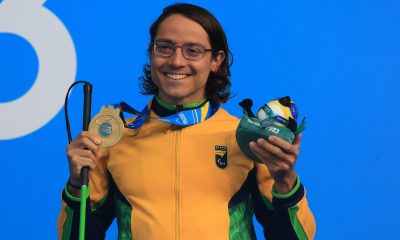 Douglas Matera ouro natação ao lado de thomaz jogos parapan-americanos santiago-2013