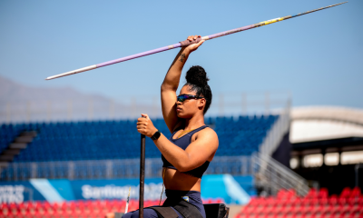 Raissa Machado segura o dardo antes de um lançamento nos Jogos Parapan-Americanos Santiago-2023