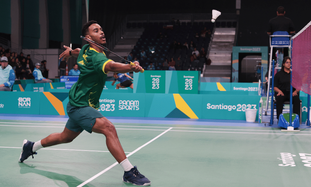 Ygor Coelho no El Salvador International de badminton