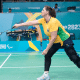 Adriane Ávila durante disputa do parabadminton dos Jogos Parapan-Americanos de Santiago-2023