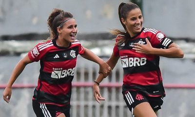 Comemoração das jogadoras do Flamengo na vitória pela Copinha Feminina (Mauro Horita/Ag. Paulistão)