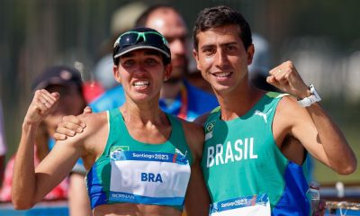 Viviane Lyra e Caio Bonfim, destaques do Brasil na marcha atlética em 2023 (Wagner Carmo/CBAt)