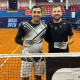 Fernando Romboli e Walkow com o troféu de vice-campeão do Challenger de Maia