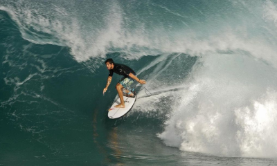 O surfista João Chianca, o Chumbinho, sofreu acidente durante treino em Pipeline