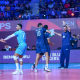 Jogadores do Minas vibram com ponto no Mundial de Clubes de vôlei masculino