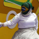 Monica Santos em ação durante etapa da Copa do Mundo de esgrima em cadeira de rodas; Jovane Guissone