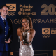 Rebeca Andrade e Marcus D'Almeida ganham o Troféu Rei Pelé no Prêmio Brasil Olímpico