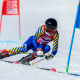 Arthur Padilha durante descida do slalom gigante do esqui alpino nos Jogos Olímpicos de Inverno da Juventude de Gangwon-2024