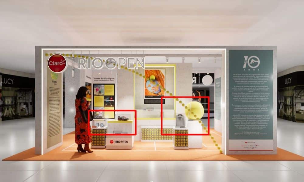 Exposição em homenagem a edição de 10 anos do Rio Open (Divulgação/Rio Open)