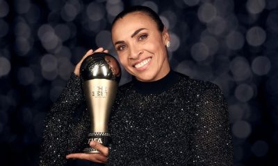 Brasileira Marta, homenageada com um prêmio especial da FIFA (Michael Regan/FIFA)