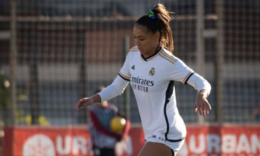 Kathellen Sousa, zagueira brasileira do Real Madrid na Champions League (Foto: Joan Perez)