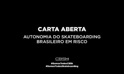 Confederação Brasileira de Skateboarding (CBSk) divulga carta aberta contra o COB (Divulgação/CBSk)