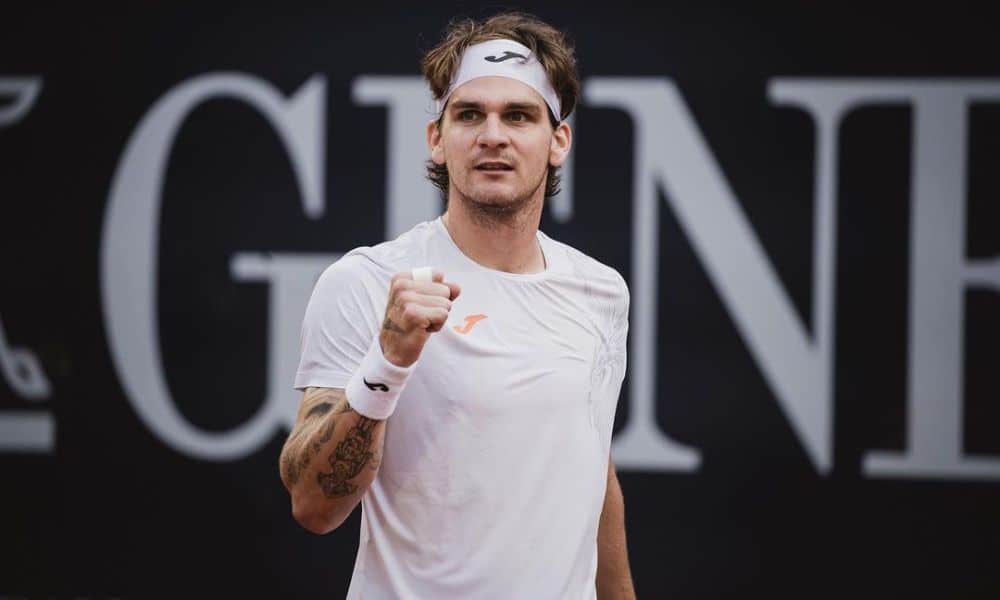 Tenistas brasileiro Thiago Wild em ação (Reprodução/Instagram/@thiagoswild) Wimbledon Rune