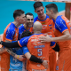 Jogadores do Farma Conde São José comemoram vitória na Superliga Masculina de vôlei contra o Sada Cruzeiro Copa Brasil de Vôlei masculino tabela Sul-Americano de Clubes