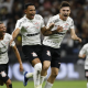 Jogadores do Corinthians comemoram gol contra no Novorizontino pela Copinha 2024