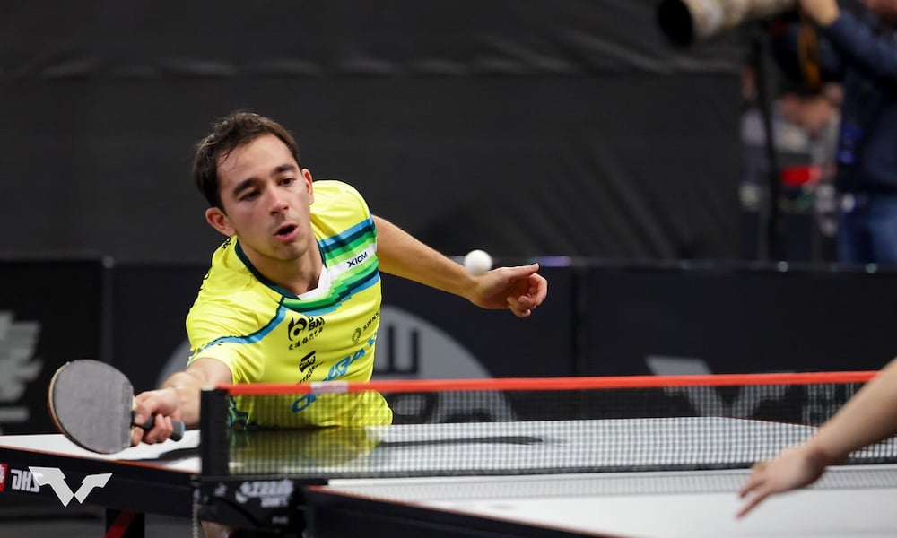 Hugo Calderano vence Kang Dongsoo no WTT Star Contender Goa