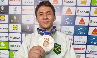 Michel Augusto medalha de prata Grand Prix de Portugal de judô