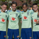 Bruno Gomes, Marlon Gomes, Andrey e Gabriel Pec em treinamento da Seleção Brasileira Pré-Olímpica
