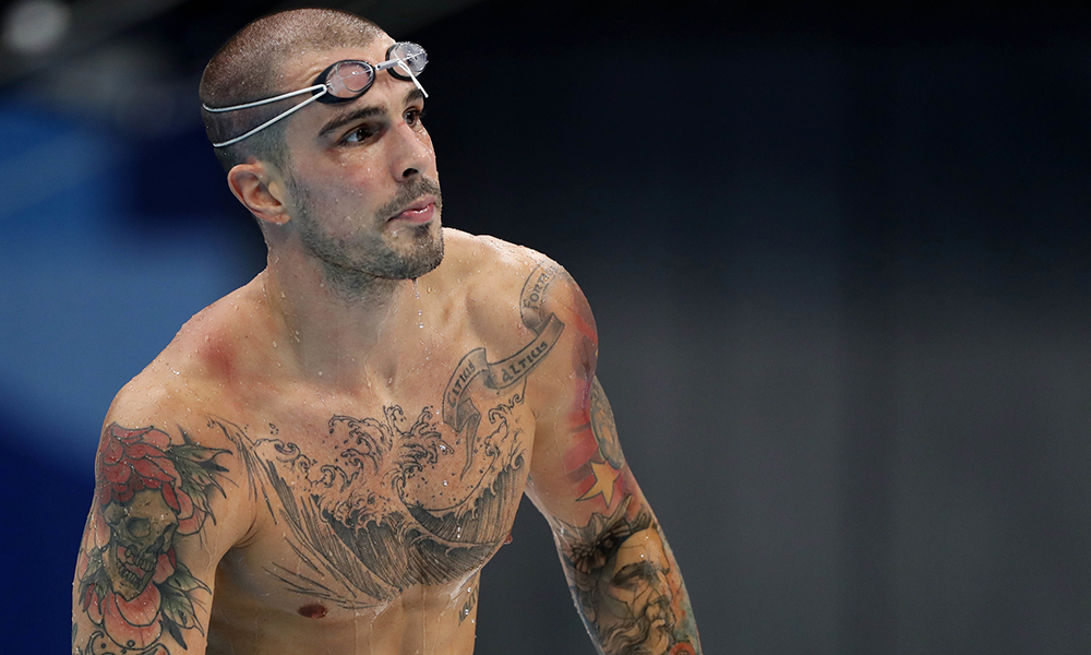 Na imagem, o nadador Bruno Fratus, que passou por cirurgia.