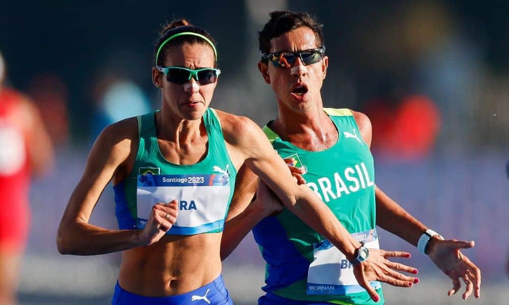 Caio Bonfim e Viviane Lyra, presentes na Copa Brasil de Marcha Atlética brasília (Wagner Carmo/CBAt)