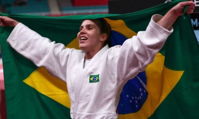 A judoca Alana Maldonado durante os Jogos Paralímpicos de Tóquio 2020 (Foto: Matsui Mikihito/CPB)