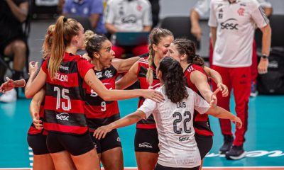 Equipe do Sesc Flamengo em ação na Superliga Feminina (Paula Reis/CRF)