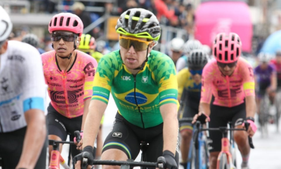 Nícolas Sessler durante a Volta da Colômbia de ciclismo de estrada