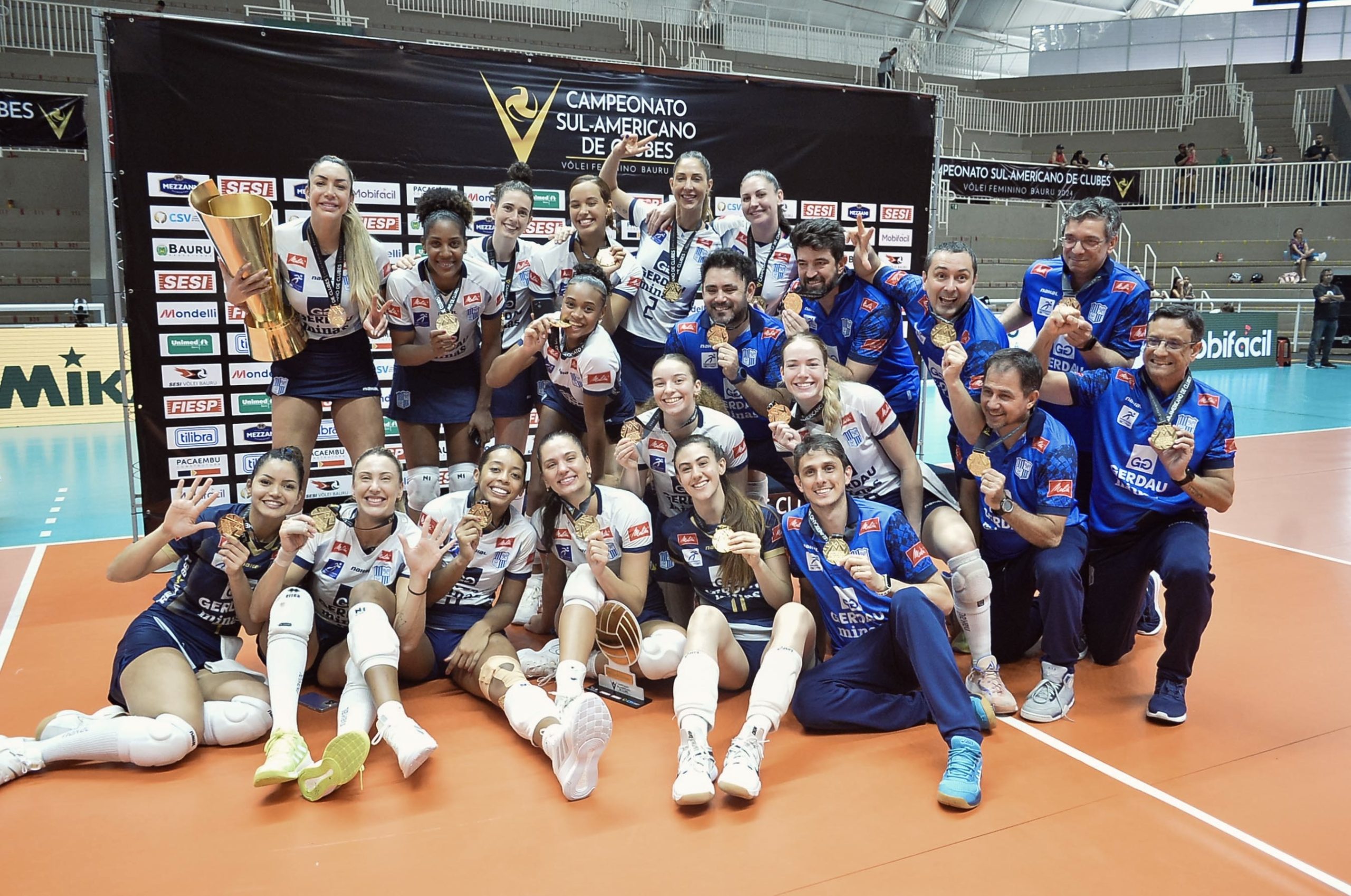 tabela do Sul-Americano de clubes de vôlei feminino Minas Tênis Clube Minas campeão