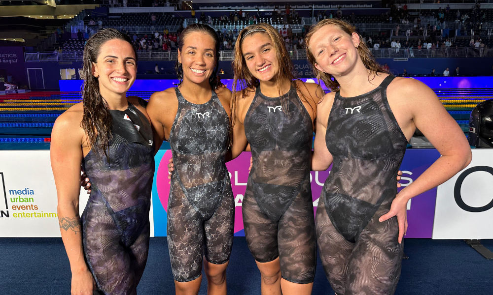 Revezamento 4x200m livre feminino do Brasil no Mundial de Doha - Possenti acredita que pode haver história em Paris-2024 da natação feminina