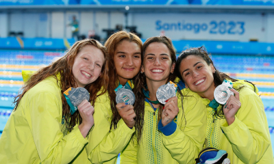 Revezamento 4x200m livre feminino da natação brasileira carimba vaga para Paris-2024 através do Mundial