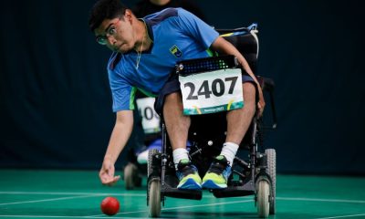 André Martins, um dos atletas do Brasil no Pré-Paralímpico de bocha, em Portugal (Ana Patrícia/CPB)
