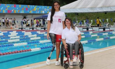 Bárbara Britto (à esquerda) ao lado da sua treinadora, Verônica Almeida (Foto: Olga Leiria/CPB)
