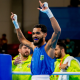 Luiz Oliveira, o Bolinha, vibra no Pré-Olímpico de boxe, com classificação para Paris-2024