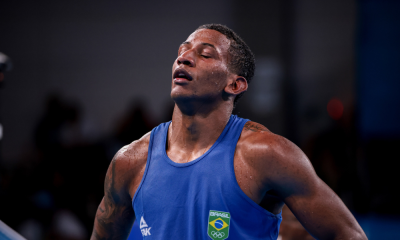 Yuri Falcão após derrota no Pré-Olímpico Mundial de boxe