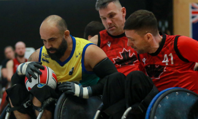 Brasil x Canadá no Torneio qualificatório do rúgby em cadeira de rodas