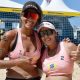 Ana Patrícia e Duda em ação da etapa de Saquarema do Circuito Brasileiro de vôlei de praia (Foto: CBV)