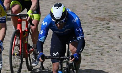 Brasileiro Vinícius Rangel em ação no Paris-Roubaix de ciclismo de estrada (Foto: Dani Sánchez)