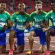 Rodrigo Nascimento, Erik Felipe, Renan Gallina e Felipe Bardi, representantes do Brasil no 4x100m do Mundial de Revezamentos (Wagner Carmo/CBAt)